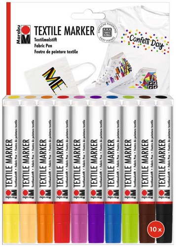 Marabu textile marker 10er - marabu, marker,