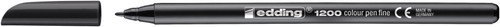 Fasermaler schwarz e1200 - , fein