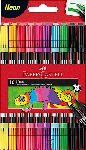 Doppelfasermaler 10er etui - doppelfasermaler,