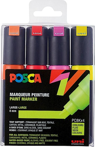 Marker uni posca 4er - uni,